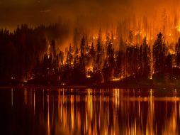 El siniestro afectó más de 150 hectáreas en la zona fronteriza de California y Oregon. AP  D. Atkeson  /