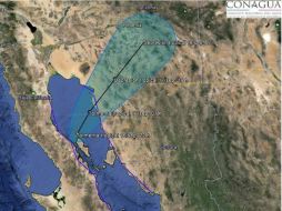 Trayectoria pronosticada de ''Odile''. ESPECIAL smn.conagua.gob.mx  /