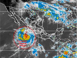 El ciclón se localiza a 290 kilómetros al sur de Cabo Corrientes, Jalisco. TWITTER  @conagua_clima  /