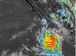 'Polo' se localiza a 240 kilómetros al oeste-suroeste de Cabo San Lucas. TWITTER  @conagua_clima  /
