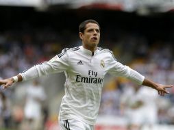 Javier Chicharito Hernández ha dejado dos golazos en su segundo partido con el Real Madrid. EFE  Lavandeira  /