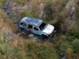 La camioneta del diputado federal Gabriel Gómez Michel fue encontrada calcinada. ESPECIAL /