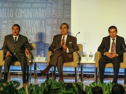 En la imagen, Ramiro Hernández (i), Jesús Enrique Ramos (c) y José Alberto Castellanos (d). EL INFORMADOR / A. Hernández