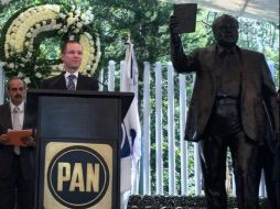 Ricardo Anaya, nuevo dirigente nacional del Partido Acción Nacional (PAN), encabeza su primer acto al frente del blanquiazul. TWITTER / @RicardoAnayaC