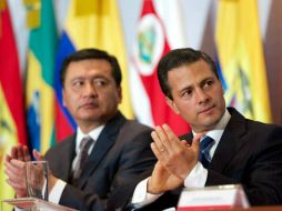 Peña y Osorio, al inaugurar el Congreso Internacional y la Asamblea General de la Federación Iberoamérica del Ombudsman. FACEBOOK / Enrique Peña Nieto
