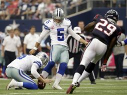 Dan Bailey se redime por fallar su gol de campo de 53 yardas al final del tiempo reglamentario. AP / T. Sharp