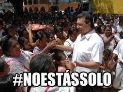 Una de las imágenes en apoyo a Ángel Aguirre Rivero. TWITTER / @JosuCardenas11