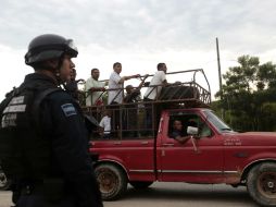 La búsqueda de los estudiantes desaparecidos es realizada por fuerzas federales y ciudadanos. AFP / P. Pardo