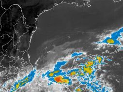 Imagen que muestra la nubosidad en el Golfo de México. ESPECIAL / smn.conagua.gob.mx