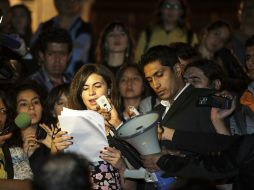 Estrellas del cine le dieron voz a los reclamos de los padres de los alumnos desaparecidos. EL INFORMADOR / J. Mendoza