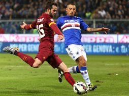 La Roma buscaba  superar en la cima a su rival Juventus, por ello se apoderó de las acciones en el patio ajeno, sin lograrlo. AP / C. Baroncini