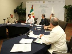 Esta tarde, Rogelio Ortega y el Gabinete de Seguridad mantuvieron una sesión para establecer cómo atenderán el caso Iguala. TWITTER / @SEGOB_mx
