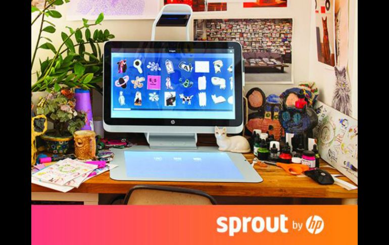 Los Sprout poseen funciones de proyección de imágenes para interactuar con el usuario. TWITTER / @HP