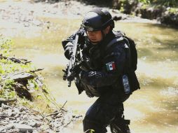 Agentes federales continúan con la búsqueda de los normalistas desaparecidos. EFE /