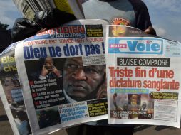 La población se comienza a manifestar hace tres días, con la consigna 'Veintisiete años es suficiente'. AFP / S. Kambou