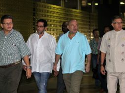 Los comandantes de las Fuerzas Armadas Revolucionarias de Colombia acuden a la jornada de diálogos de paz con el Gobierno. EFE / A. Ernesto