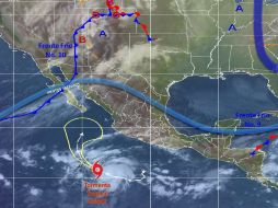 Los máximos vientos se registrarán con rachas de hasta 65 kmh. ESPECIAL / smn.cna.gob.mx
