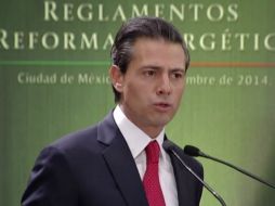 Peña Nieto, durante la presentación de los 25 reglamentos derivados de la reforma energética. YOUTUBE / Gobierno de la República
