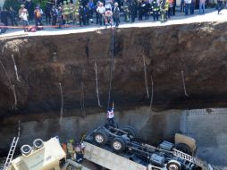 En la delegación Álvaro Obregón, la obra estaba suspendida y no tenía permisos para laborar. SUN / E. Sánchez