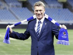 Moyes ya posa con los colores de nu nueva aventura en España. EFE / G. Estrada