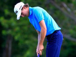 En su recorrido inicial, el jalisciense arrancó de la mejor manera y consiguió cuatro birdies en los primeros cinco hoyos que jugó. AFP / R. Carr