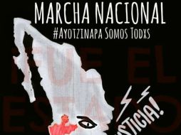 En redes sociales se ha llamado a participar en las manifestaciones de solidaridad con Ayotzinapa. FACEBOOK / Ayotzinapa Somos Todxs - Jalisco