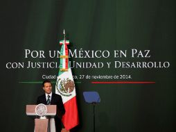 El Presidente Peña Nieto anuncia este día medidas para mejorar la seguridad en todo el país. AFP / A. Estrella