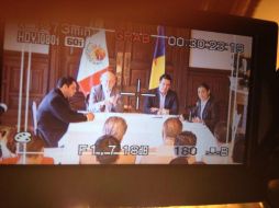 Aristóteles Sandoval Díaz y el coordinador general de la Conabio, José Sarukhán Kermez firmaron un convenio de colaboración. TWITTER /  @SemadetJal