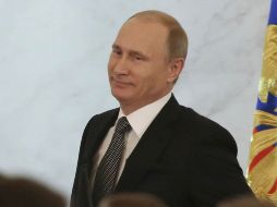 El presidente de Rusia, Vladimir Putin, durante su mensaje sobre el estado de la nación.. EFE / S. Ilnitsky