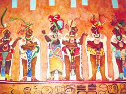 Los murales de Bonampak aparecen delicadamente expuestos en el Museo de la Cultura Maya en Chetumal. EL INFORMADOR / P. Fernández