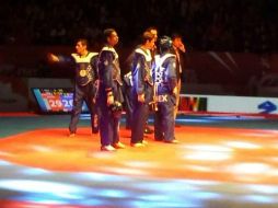 La delegación mexicana varonil de taekwondo en la Copa Mundial en Querétaro. TWITTER / @CONADE