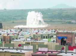 Contingencia. En octubre de 2013, una sección del Fraccionamiento Chulavista fue declarada como zona de emergencia por una fuga. EL INFORMADOR /