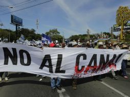 El impacto ambiental de la obra y su viabilidad económica han sido motivos de protestas. AFP / I. Ocon