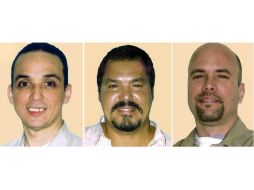 Ellos son (de Izq. a Der.) Antonio Guerrero Rodriguez, Ramon Labanino Salazar y Gerardo Hernandez Nordelo. AFP / ARCHIVO