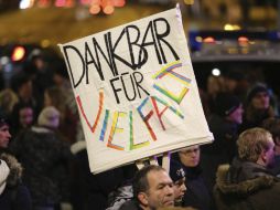 'Gracias por la diversidad', eslogan de la Alianza libre de nazis. EFE / K. Nietfeld