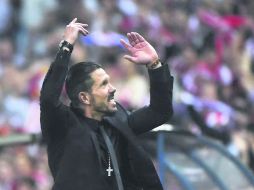 Ídolo. Diego Simeone fue campeón como jugador y como técnico del Atlético de Madrid. AFP /