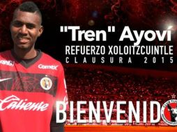 Ayoví ya conoce el futbol mexicano y ahora lo hará en el máximo circuito. TWITTER / @Xolosoficial