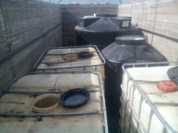 Uno de los camiones cargaba seis cisternas que contenían hidrocarburo. ESPECIAL / Fiscalía General del Estado