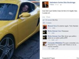 Usuarios tomaron 'pantallazo' de la publicación, que el político retiró posteriormente. ESPECIAL / Facebook