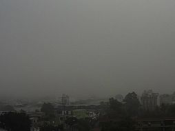 Imagen de las inmediaciones de la terminal aérea del Distrito Federal. ESPECIAL / webcamsdemexico.com