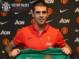 Valdés se recuperó en el United y ahora se quedará ahí un tiempo más. TWITTER / @ManUtd