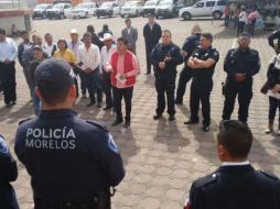 Este viernes, el municipio de Tlalnepantla entregó el control de la policía municipal al Mando Único. TWITTER / @CES_Morelos