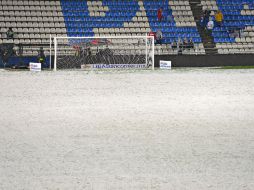 Así lucía la cancha del estadio Hidalgo. MEXSPORT / I. Ortiz