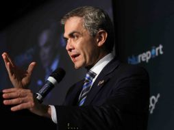 Mancera fue entrevistado al término de la promulgación de las modificaciones al Reglamento de Construcciones del DF. NTX / ARCHIVO
