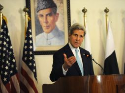 John Kerry llegó ayer a Pakistán  para discutir la cooperación en materia de seguridad. EFE / T. Mughal