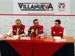 Ricardo Villanueva, Hugo Contreras y Miguel Castro en rueda de prensa. TWITTER / @micasrey