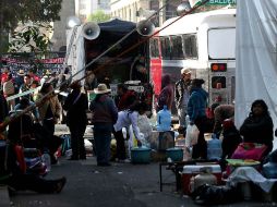 Organizaciones poblanas se habían instalado ahí desde la madrugada. SUN / E. Orea