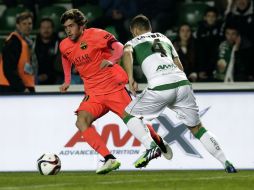 El volante catalán Sergi Roberto (izq.) dio un buen partido y marcó el segundo tanto. AFP / J. Jordan