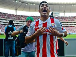 Marco Fabián festeja su gol. MEXSPORT / A. Macías