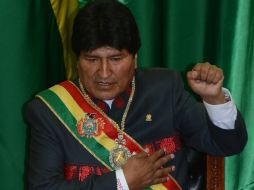 Evo Morales se compromete a disminuir los índices de pobreza en Bolivia durante su tercer mandato consecutivo. AFP / J. Mamani